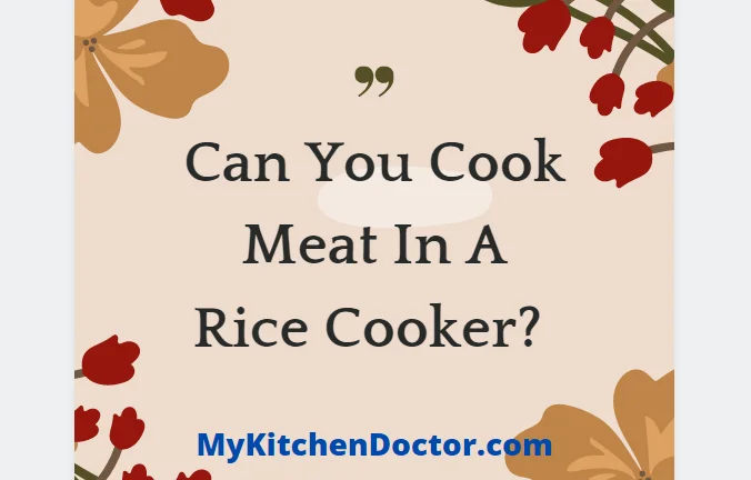 can you cook meat in a rice cooker